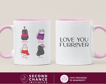 Best luxury personalized pet lover mug gift. Valentines day cat lover gift for wife, husband, friend, or lover. Custom Cat Mug, S160 23-03