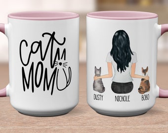 personalized cat mom mug