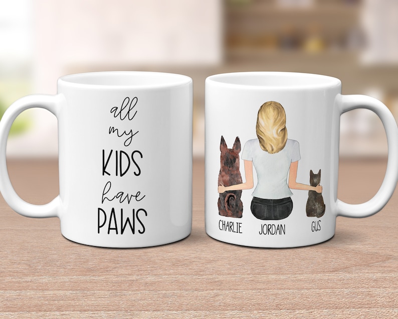 Personalized Dog Mom Christmas Gift Custom Dog Mug All My Kids image 0