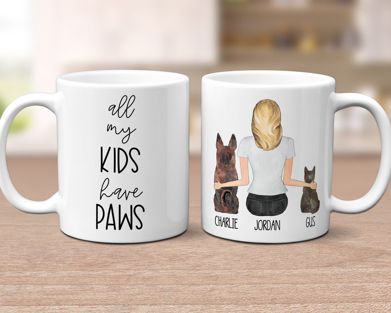 Personalized Dog Mom Christmas Gift Custom Dog Mug All My Kids image 0