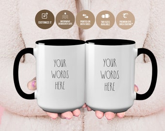 Rae Dunn Inspired Your Text Here Custom Mug, Farmhouse Mug, Custom Mug For Gifting, Farmhouse Style Text, Custom Text Mug, Custom Mug, Mug