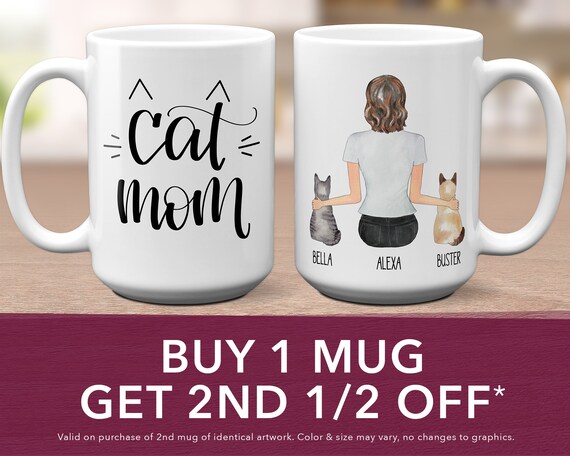 personalized cat mom mug