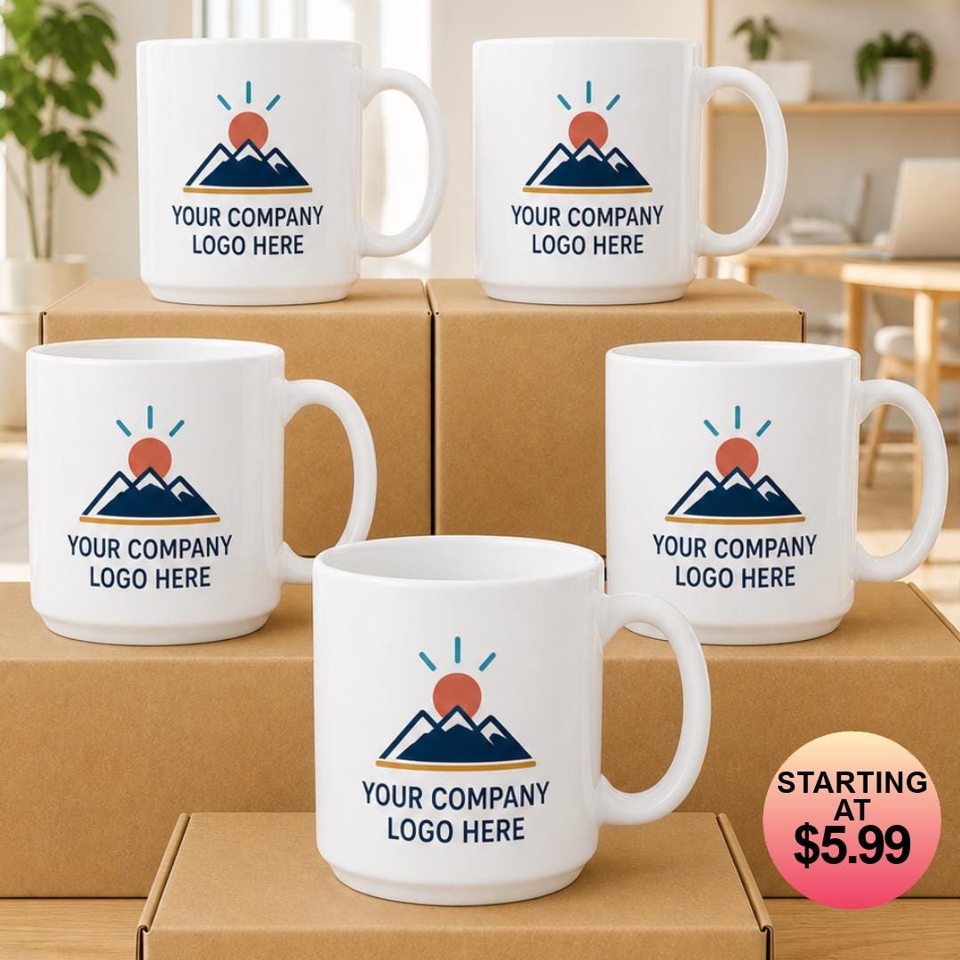 Bulk Coffee Mugs - Set of 24 Custom Mugs - for Team Employee Gifts ...