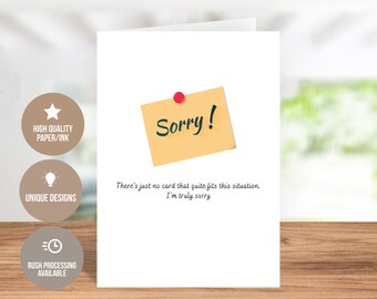 I'm Truly Sorry: Empathetic Greeting Card for Difficult Situations, Thoughtful Apology Greeting Card, Heartfelt & Sincere Apology Card