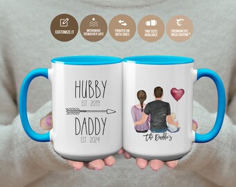 Hubby Daddy Custom Father's Day Gift, First Fathers Day Gift for Husband from Wife, Gift for New Dad, Dad Appreciation Gift From Kids Mug