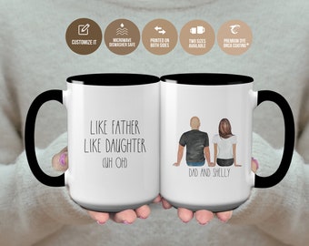 Custom Father Daughter Gift, Gift For Dad, Dad Appreciation Mug, Mug For Dad From Daughter, Father's Day Gift, Father Daughter Mug, Dad Gift