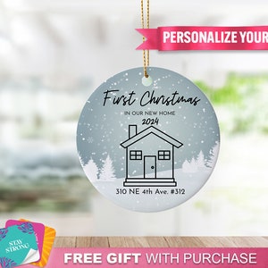 Christmas Ornament- Holiday Housewarming Ornament, First Christmas In Our New Home Ornament, New Homeowner Christmas Ornament Gift, New Home