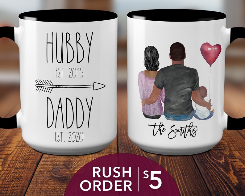 Customizable Father's Day Gift for New Dad First Fathers Day Gift from Wife from Daughter from Son Gift from Kids Best Selling Mugs S1073 