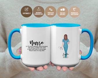 Nurse Mug: Definition Of A Nurse Custom Mug, Nurse Graduation Gift, Nurse Graduation Mug, Custom Nurse Mug, Nurse Gift, Graduation Gift Mug