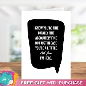 Thoughtful I&#39;m Here for You Supportive Greeting Card - Emotional support, Friendship card, Card For Support, Uplifting Message, Comforting
