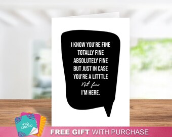 Thoughtful I'm Here for You Supportive Greeting Card - Emotional support, Friendship card, Card For Support, Uplifting Message, Comforting