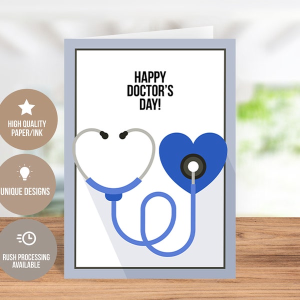 Doctor's Greeting Card: Happy Doctor's Day Greeting Card, Doctor Appreciation Greeting Card, Medical Professional Greeting Card, Doctor Card