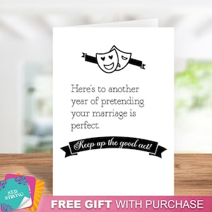 Funny Here&#39;s To Another Year Of Perfectly Imperfect Love! Card - Anniversary Card, Funny Relationship Card, Funny Anniversary, Handmade Card