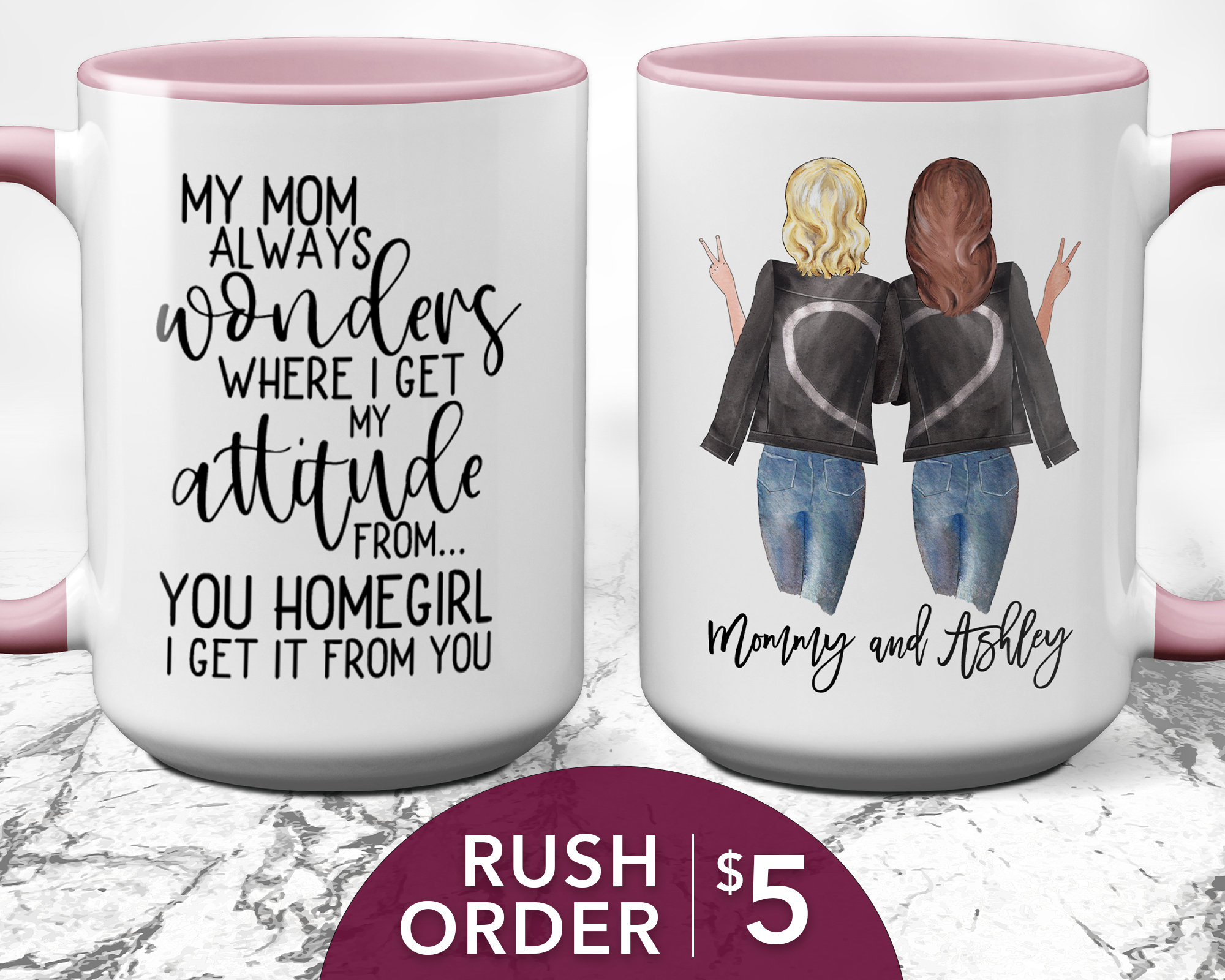 Mom Funny Gift From Daughter Mother Daughter Coffee Mug My Mom - Etsy