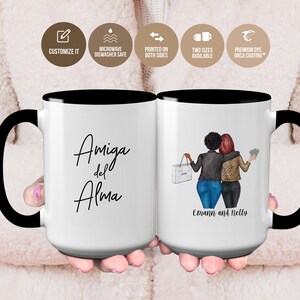 Personalized Best Friend Gifts Best Friend Valentines Gift Idea Custom Coffee Mug Customizable Picture Custom Hairstyles Soul Sisters S1467