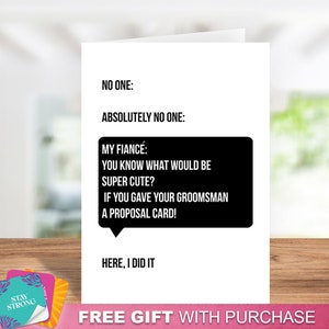 Funny Groomsman Proposal Card – Will You Be My Groomsman Invitation – Wedding Party Proposal Card – Groomsman Gift Idea – Groomsmen Wedding