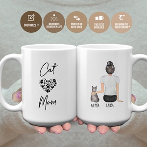 Custom Cat Mom Mug, Cat Mother Mug, Cat Mom Gift, Cat Lover Gift, Gift For Cat Mom From Cats, Cat Mother Gift, Gift for Cat Lovers, Cat Mom