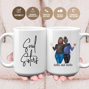 Soul Sister Mug, Best Friend Gift, Custom Friendship Mug, Mug For Mom From Daughter, Mug For Best Friend From Friend, Friendship, Custom Mug