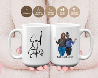 Soul Sister Mug, Best Friend Gift, Custom Friendship Mug, Mug For Mom From Daughter, Mug For Best Friend From Friend, Friendship, Custom Mug