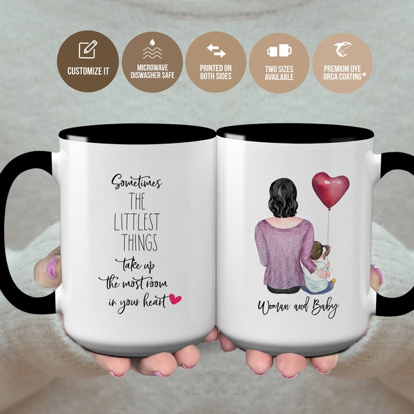 Customizable Ceramic Coffee Mug, Gift For Mom, Sister, Grandma, Aunt and Niece Gifts, Long Distance Mom, Sister in Law S1094