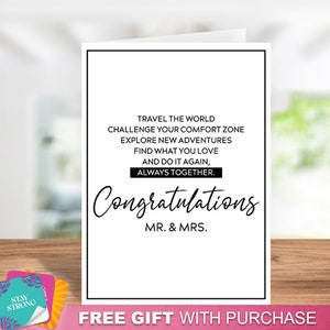 Congratulations Wedding Card, Wedding Cards, Bride and Groom, Spring Wedding, Congrats Card, Bridal Shower, Handmade Card, Unique Design