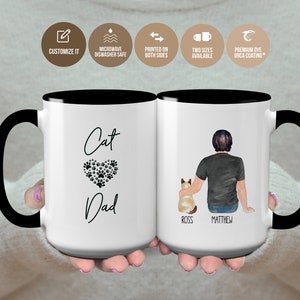 Custom Cat Dad, Cat Dad Gifts, Cat Father Mug, Cat Lover Gift, Personalized Cat Mug, Best Friend Mug, Gift for Cat Lovers, Custom Cat Mug