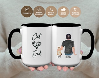 Custom Cat Dad, Cat Dad Gifts, Cat Father Mug, Cat Lover Gift, Personalized Cat Mug, Best Friend Mug, Gift for Cat Lovers, Custom Cat Mug