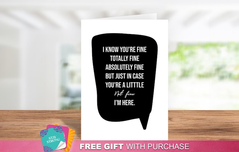 Thoughtful I'm Here for You Supportive Greeting Card - Emotional support, Friendship card, Card For Support, Uplifting Message, Comforting zdjęcie 1