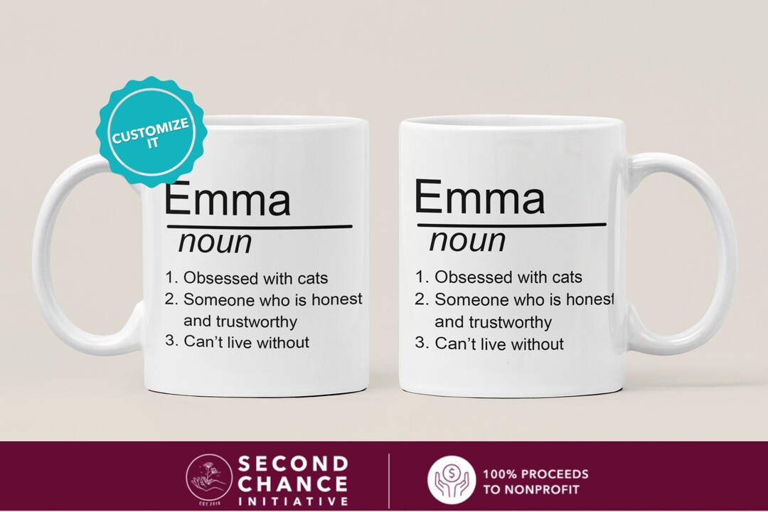 Name noun Definition Mug, Custom Name Definition Mug, Personalized Name