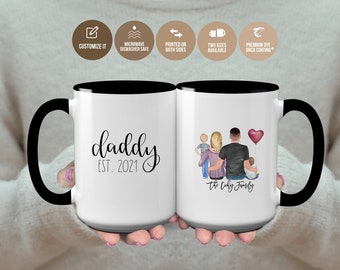 Personalized First Father's Day Gift for New Dad from Wife 1st Father's Day from Daughter from Son First Father's Day Mug from Baby S1079