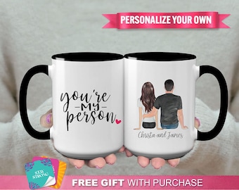 Personalized "You're My Person" Mug - Handmade Ceramic Couples Gift