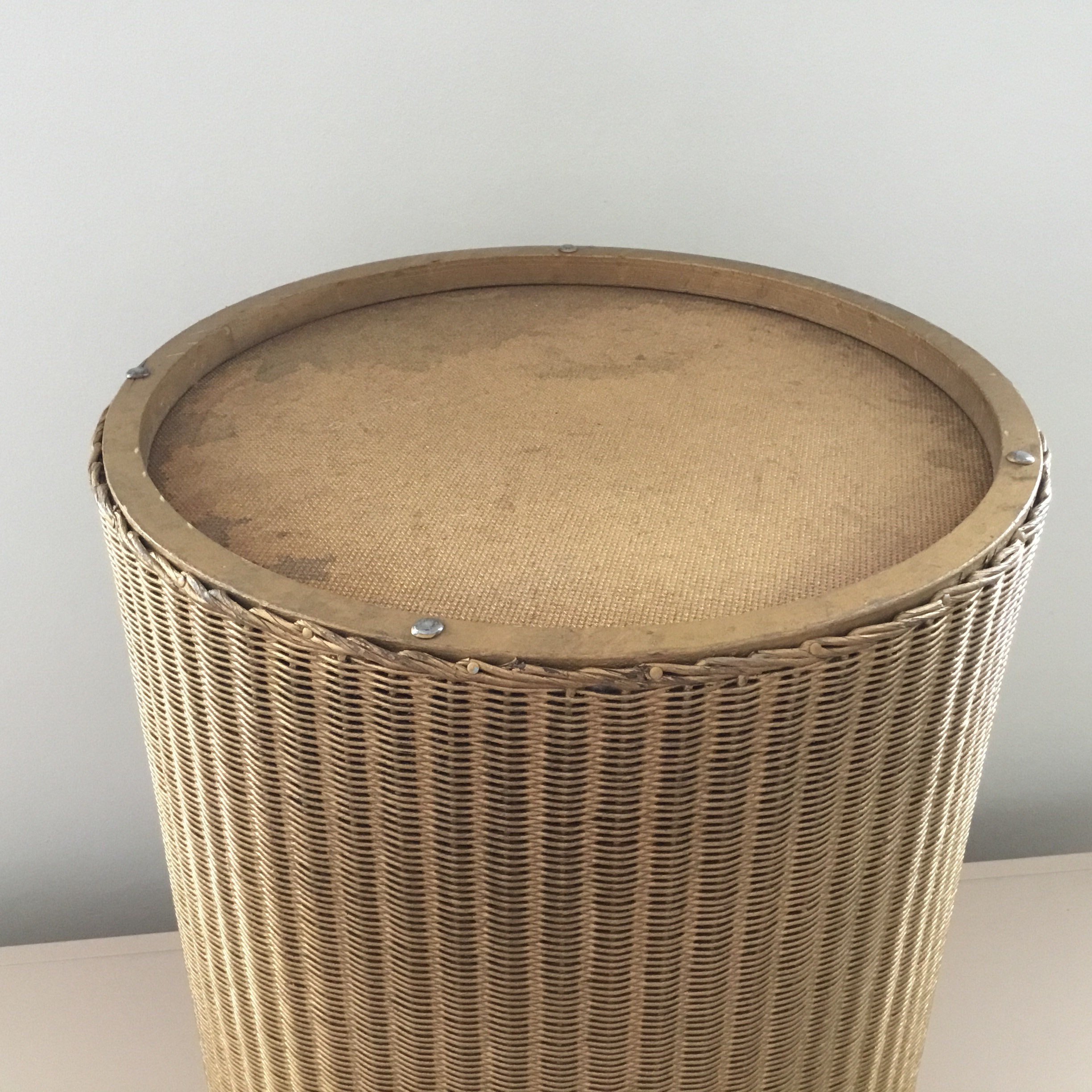 Vintage Lloyd Loom Laundry Basket Gold Laundry Basket Lloyd Etsy
