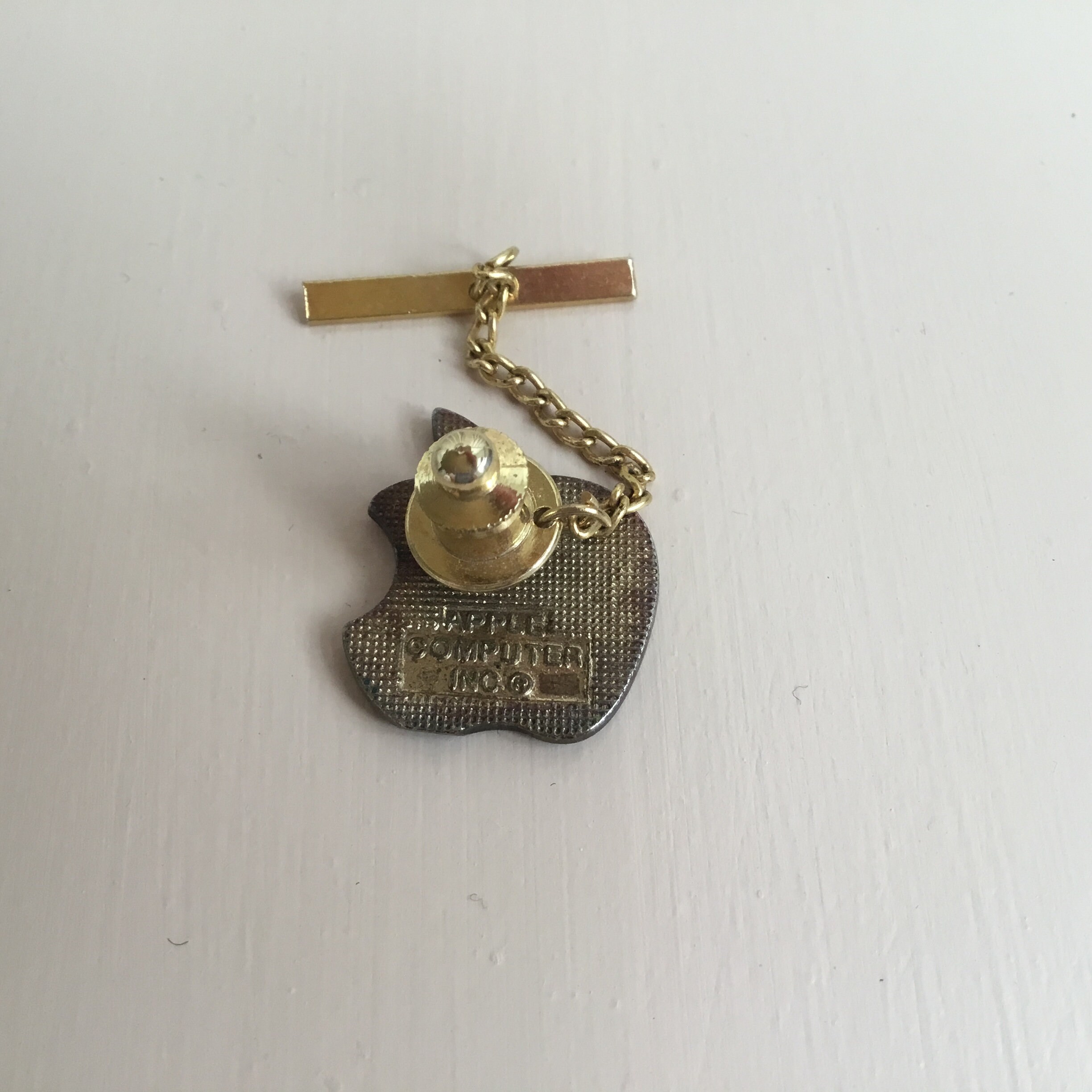 Vintage 1980s Apple Rainbow Lapel Pin. Complimentary Gift Wrapping