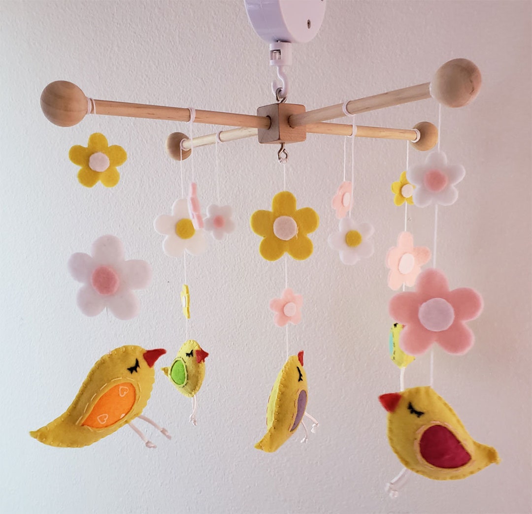 Felt Bird Baby Mobile Multi Color Baby Mobile Bird Baby Mobile Nursery