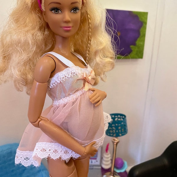 Pregnant Belly Attachment for Fashion Dolls