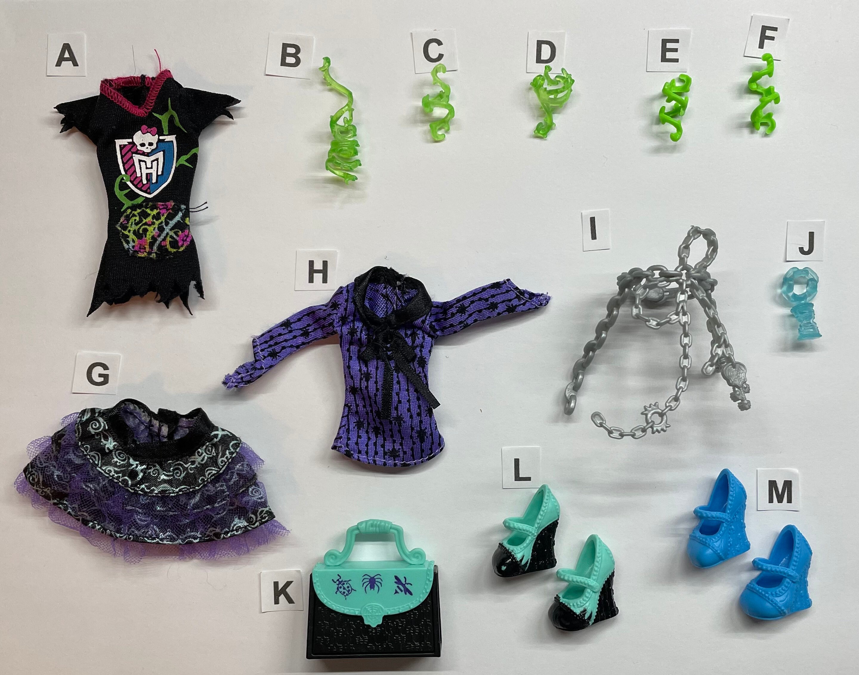 Monster High Replacement Accessories and Clothes for Venus Twyla