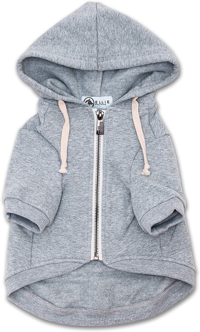 Light Grey Dog Hoodie // Lightweight Dog Coat // Sizes XXS Etsy