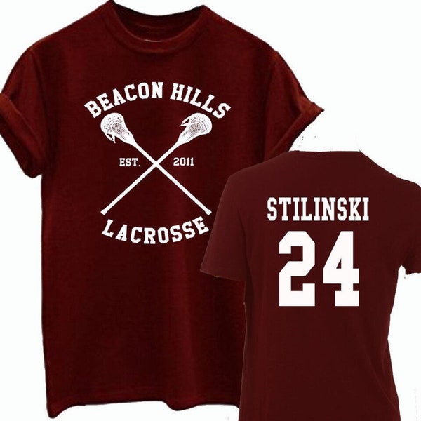 Stilinski Shirt 24 mc Call 11 Bacon Hills Triscele Lacrosse