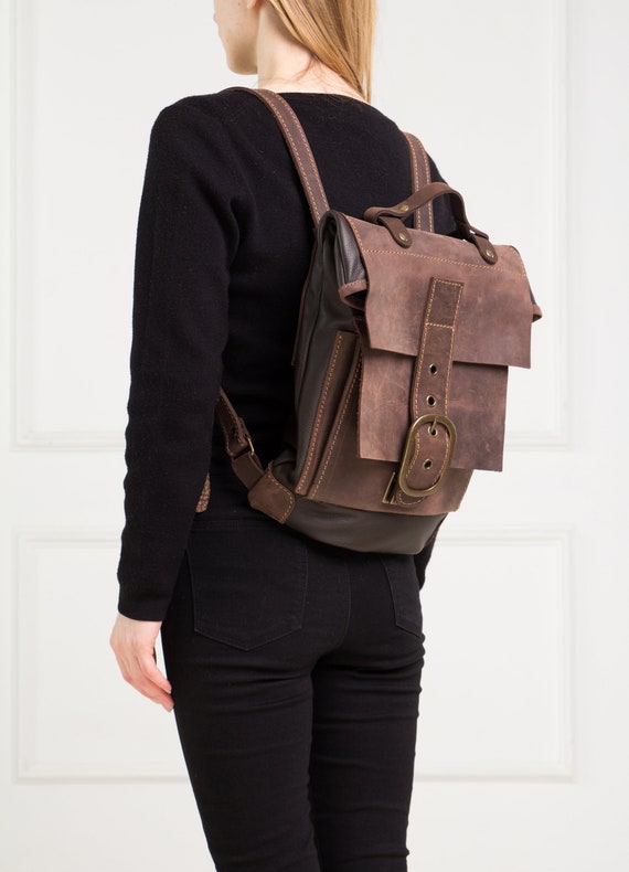 soft leather rucksack
