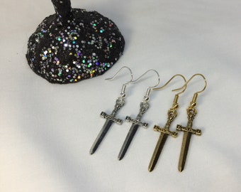 They're back! Renaissance Sword Earrings. Coupon code in the description!
