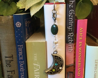 Moon & Agate Locket Bookmark