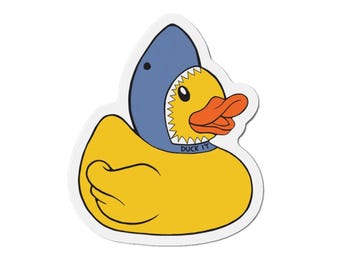 Imán troquelado de pato caprichoso / Decoración divertida para el hogar