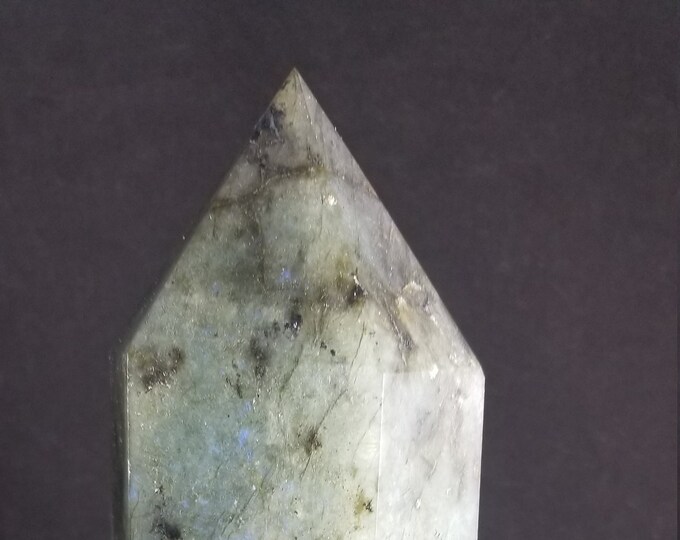Extra-Large 10.5" 6.8 lbs Labradorite Crystal Tower Art Decor Display Reiki Crystals Healing Meditation Carved Gems Stone Gemstone