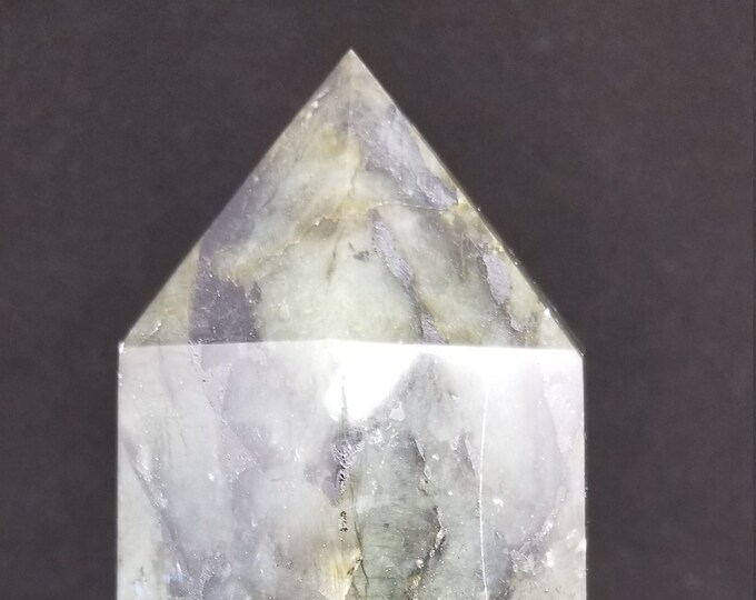 Large 7.2" 3.5 lbs Labradorite Crystal Tower Art Decor Display Reiki Crystals Healing Meditation Carved Gems Stone Gemstone