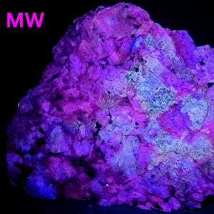 XL 6.7lbs Multi-Wave UV Fluoreszierend + Bi-Color Calcit von Franklin New Jersey Sw Mw LW Ultraviolet Minerals Rocks