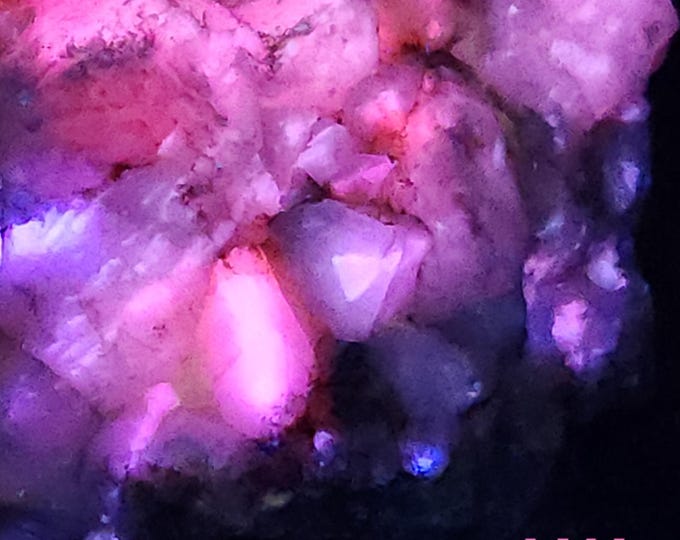 Choice Big 1.2lbs SW MW LW Uv Fluorescent + Phosphorescent Calcite Little 38 Mine Terlingua Texas - Ultraviolet Minerals
