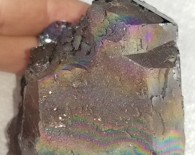 Huge A++ 7.4cm Twinned Rutile Crystal Coated with Turgite (Irididescent Hematite / Goethite) Graves Mountain, Georgia, USA Mineral Specimen