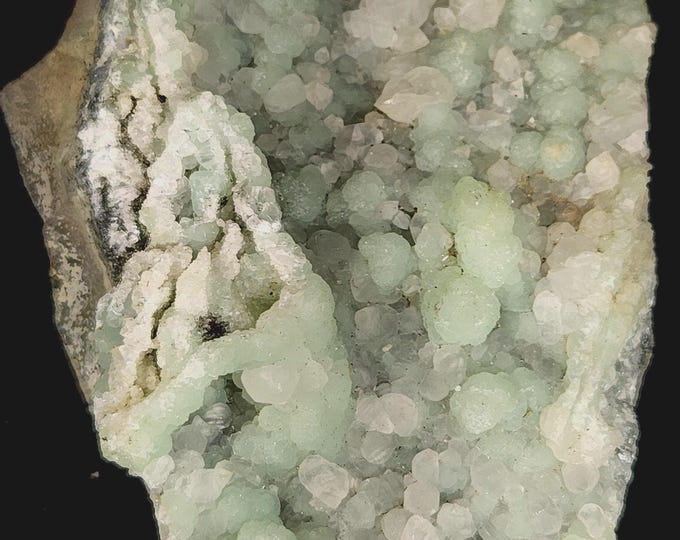 Prehnite & Calcite Crystals - Upper New Street Quarry, Paterson, New Jersey Mineral Specimen