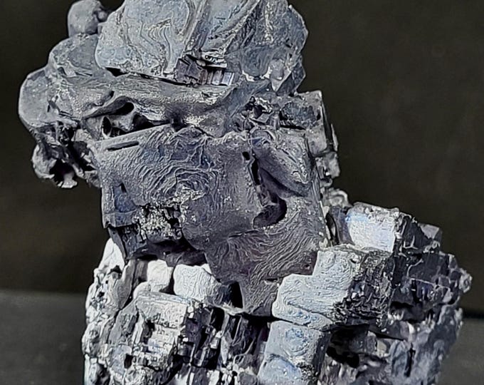 Unusual "Melted" Skeletal Galena Crystals from Madan, Smolyan Oblast. Bulgaria Mineral Specimen