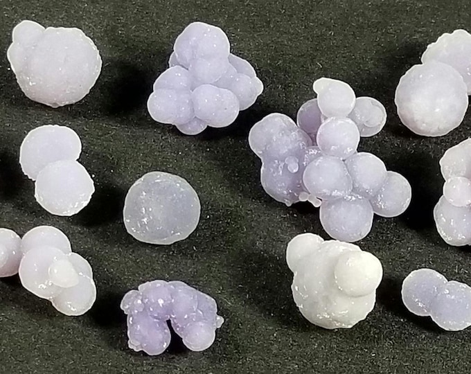 Lot of Small A++ GRAPE AMETHYST CHALCEDONY Crystals Jewelry Mineral Specimens Sulawesi Indonesia Minerals Bubbly Purple Agate Quartz Gems